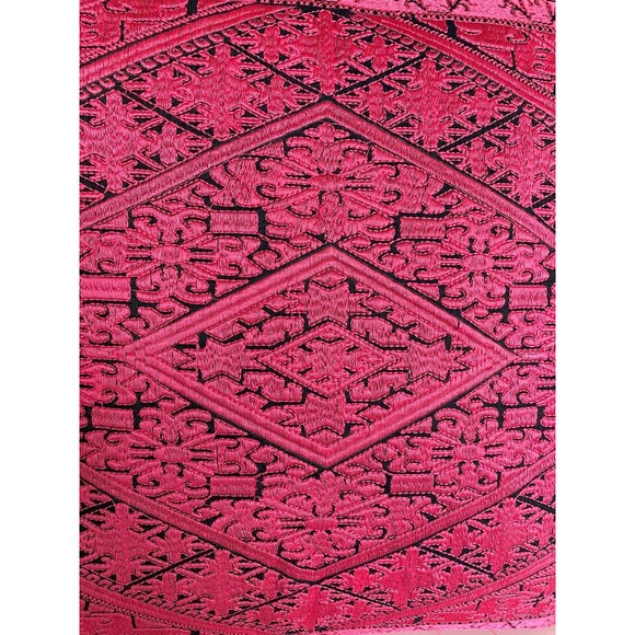 NEW Safavieh LILA Pink & Blue Pillow Cover Embroidered Brocade Velvet 20" x 20" - Picture 6 of 16